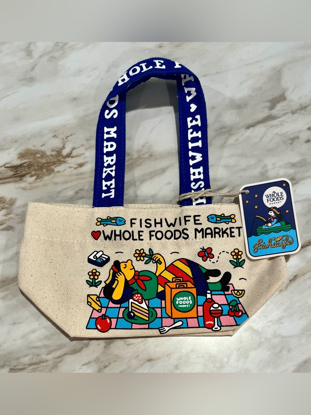 Fishwife Whole Foods Micro Mini Tote NWT
